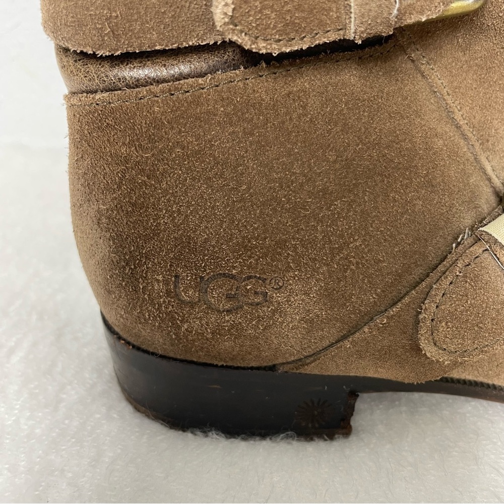 UGG Cydnee Brown Suede Leather Tall Riding Boots size 8.5 - Picture 11 of 16